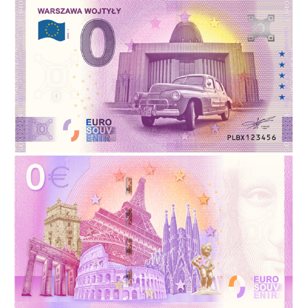 Zdjęcie banknotu pamiątkowego od frontu i tyłu