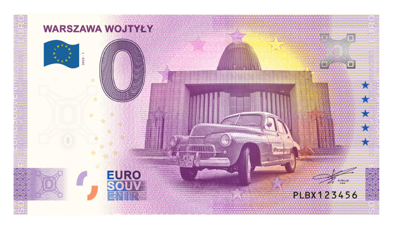 Zdjęcie banknotu pamiątkowego od przodu